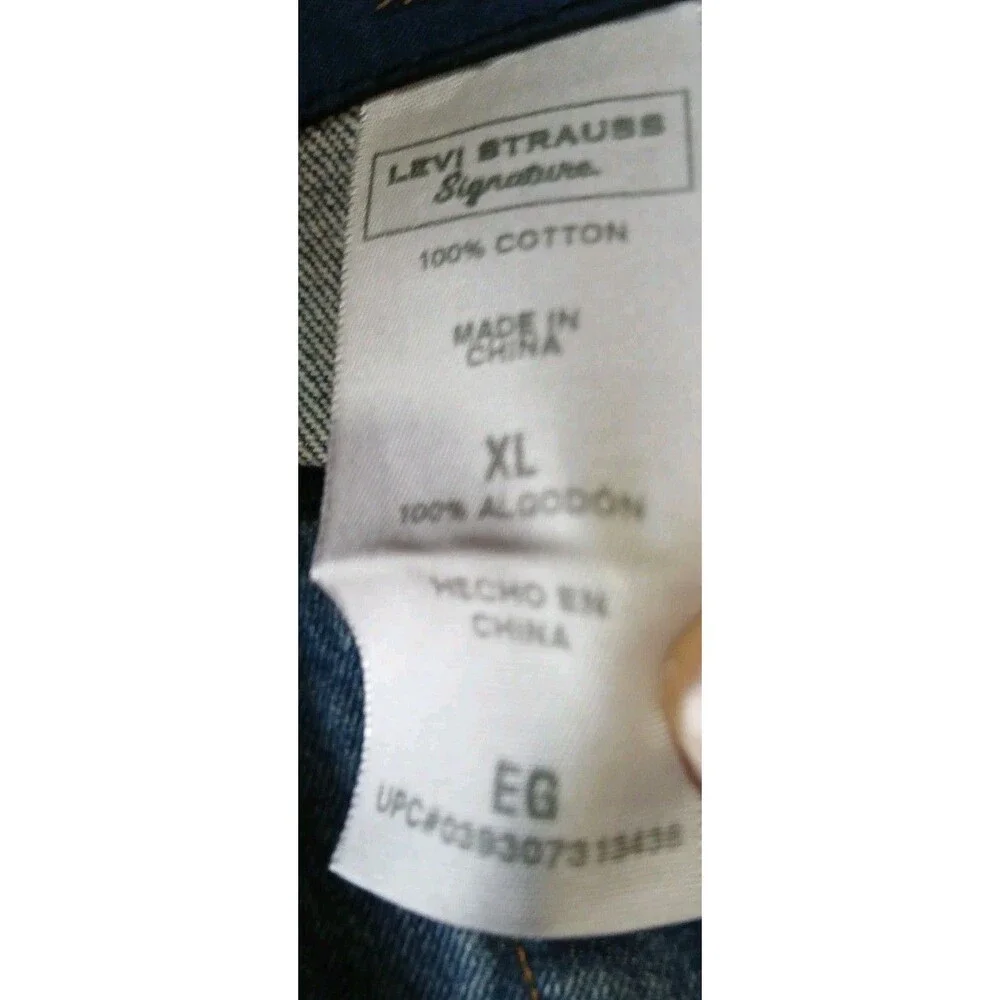 Levi Strauss Signature 1873 Men's Button-Up Denim Trucker Jean Jacket Blue XL